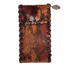 VTG MALIPARMI Genuine Python Snakeskin  Eyeglass Holder Multi Color